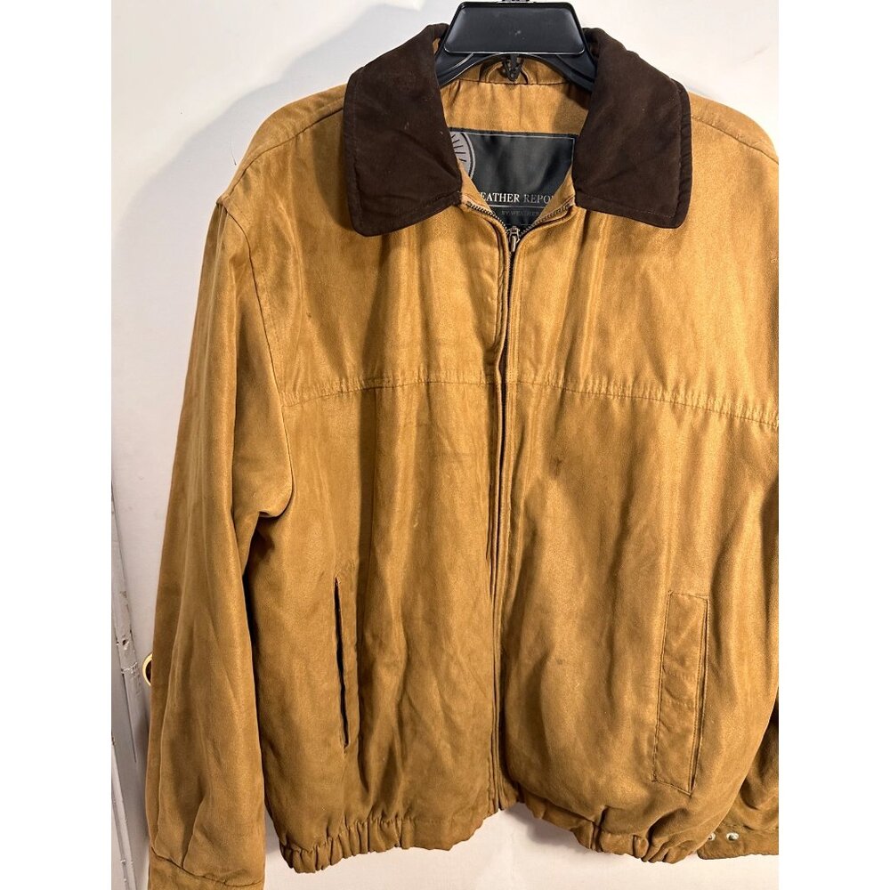 Weather Report by Weatherproof coat M Mens Beige Pockets Hood
